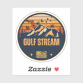 Gulf Stream, Florida Sticker (Vel)