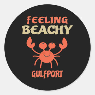 Gulfport Vakantie - Mississippi Gezinsreis Ronde Sticker