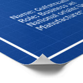 Gulfstream G500 - Vliegtuigblauwdruk Plannen AD Poster (Hoek)