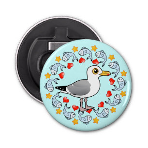 Gull Circle of Love Button Flesopener