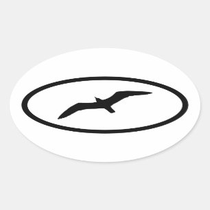 Gull ovaal Sticker