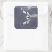 Gull Reflections Vierkante Sticker (Tas)