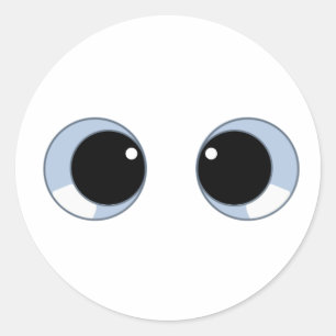 gulle ogen ronde sticker