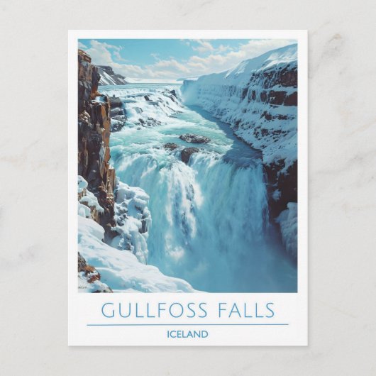 Gullfoss Herfsten België Reizen Briefkaart (Voorkant)