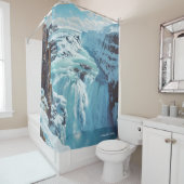 Gullfoss Herfsten IJsland  Illustratie Reizen Douchegordijn (In situ)