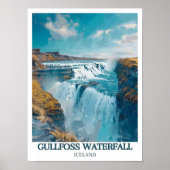 Gullfoss Waterfall Iceland Art - Gullfoss Poster - (Devant)