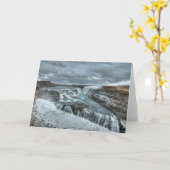 Gullfoss Waterfall, IJsland Kaart (Gele Bloem)