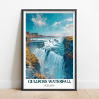Gullfoss Waterval IJsland Kunst - Gullfoss Poster
