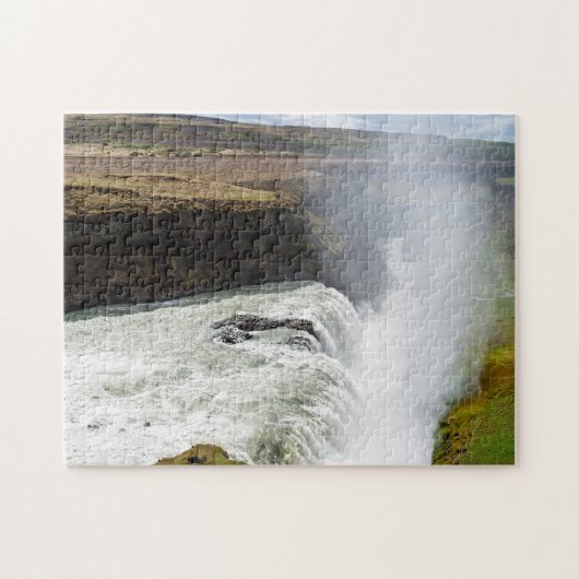 Gullfoss waterval - Zuidwest-IJsland Legpuzzel (Horizontaal)