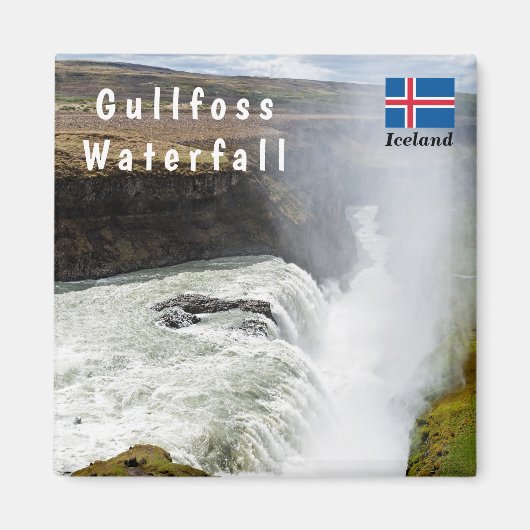 Gullfoss waterval - Zuidwest-IJsland Magneet (Voorkant)