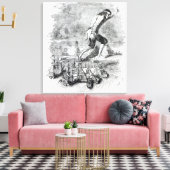 Gulliver die de vloot van Blefuscudian steelt Canvas Afdruk (Insitu (Woonkamer))