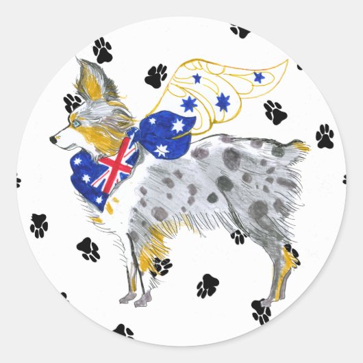 Gulliver's Angels Australian Shepherd Sticker (Voorkant)