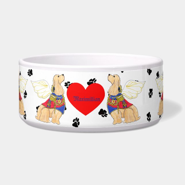 Gulliver's Angels Cocker Spaniel Dog Bowl Voerbakje (Voorkant)