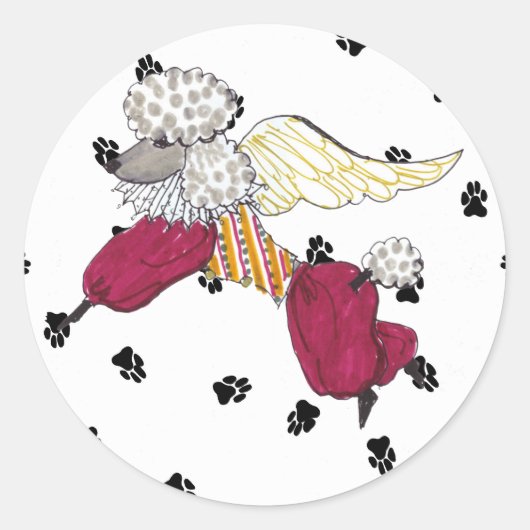 Gulliver's Angels Poodle Sticker (Voorkant)