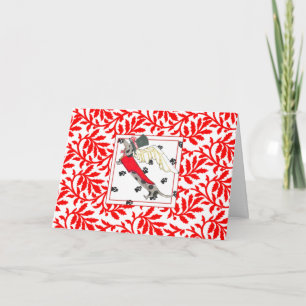 Gulliver's Dapple Dachshund NOEL Holiday Card Feestdagen Kaart