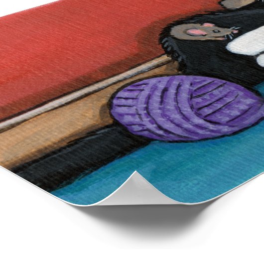 Gulliver's nap - Whimsical Cat Print (Hoek)