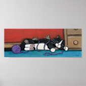 Gulliver's nap - Whimsical Cat Print (Voorkant)