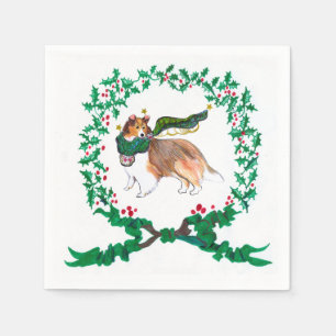 Gulliver's Sheltie Kerstmis Napkins Servetten