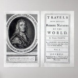 'Gulliver's Travels' door Jonathan Swift, 1726 Poster