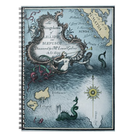 Gulliver's Travels van Jonathan Swift Notitieboek (Voorkant)