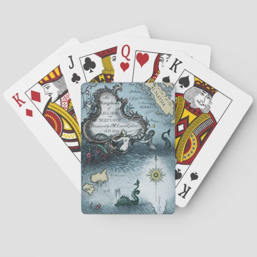 Gulliver's Travels van Jonathan Swift Pokerkaarten (Achterkant)