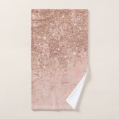 Gullle roos glitter marmer bad handdoek (Handdoek)