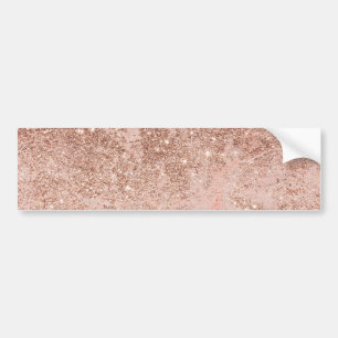 Gullle roos glitter marmer bumpersticker
