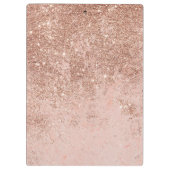 Gullle roos glitter marmer klembord (Achterkant)