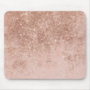 Gullle roos glitter marmer muismat