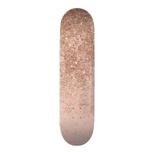 Gullle roos glitter marmer skateboard