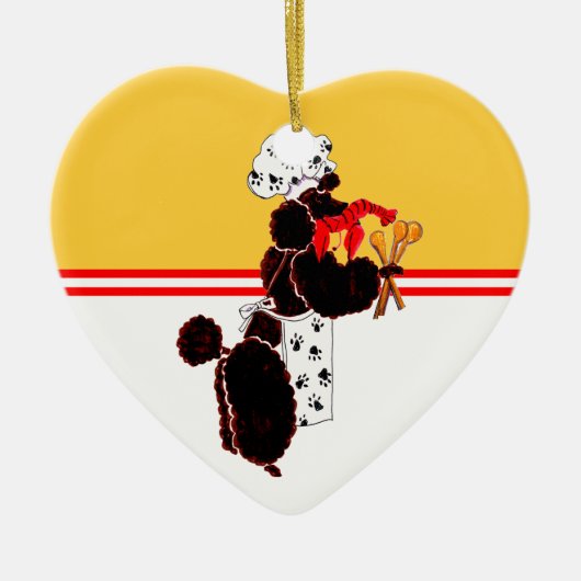 Gullliver's Bone Appetit Ceramic Heart. Keramisch Ornament (Voorkant)