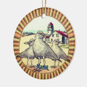Gulls Lighthouse Keramisch Ornament (Links)