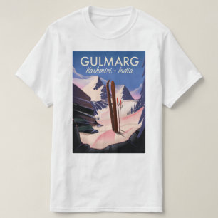 Gulmarg Kashmiri India Ski poster T-shirt