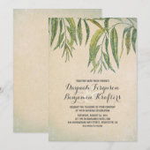 Gum arbre feuilles élégants invitations de mariage (Devant / Derrière)