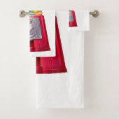 Gumball machine bubblegum  rood bad handdoek (Insitu)
