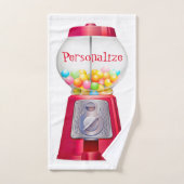 Gumball machine bubblegum  rood bad handdoek (Handdoek)