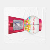Gumball machine bubblegum schattig rood fleece deken (Voorkant (Horizontaal))