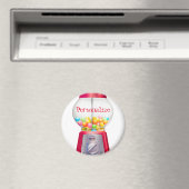 Gumball machine bubblegum schattig rood magneet (Insitu (Vaatwasser))