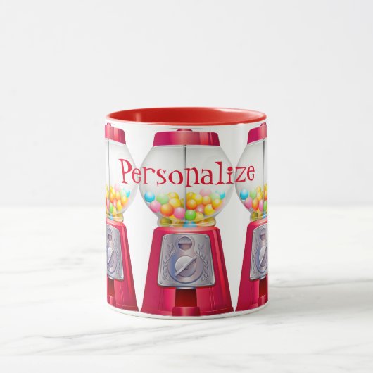 Gumball machine bubblegum schattig rood mok (Midden)