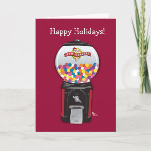 Gumball Machine Holiday Card Feestdagen Kaart