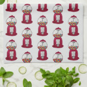 Gumball Machine Retro Snoep Shop Pattern Theedoek (Gevouwen)