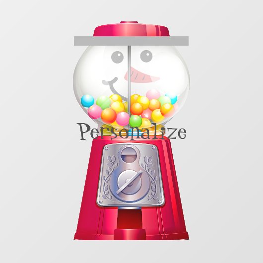 Gumball machine sneeuwpop wereldbol Raamsticker (Vel)