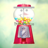 Gumball machine sneeuwpop wereldbol Raamsticker (Vel 3)
