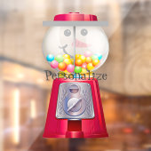 Gumball machine sneeuwpop wereldbol Raamsticker (Vel 2)
