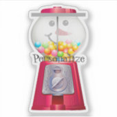  Gumball machine sneeuwpop wereldbol Sticker (Voorkant)