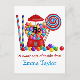Gumball Machine Snoep Lollipop Briefkaart