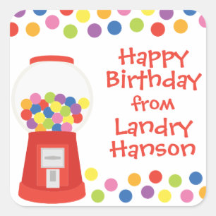 Gumballs colorés Stickers personnalisés