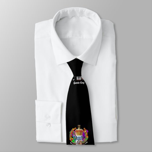 Gumbo King Mardi Gras Uitzicht Hints alstublieft Stropdas (Gebonden)