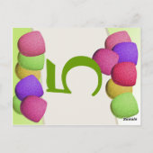 Gumdrop snoep Tafelnummer Kaart (Achterkant)