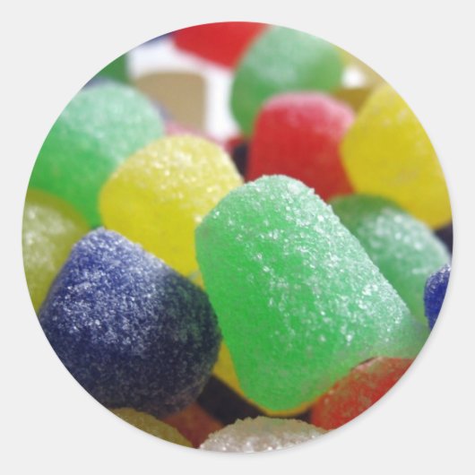 Gumdrops Galore Ronde Sticker (Voorkant)